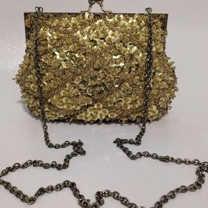 Gold Sequin Evening Bag